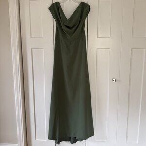 Amsale Corinne Dress (NWT) | Olive | Size 8